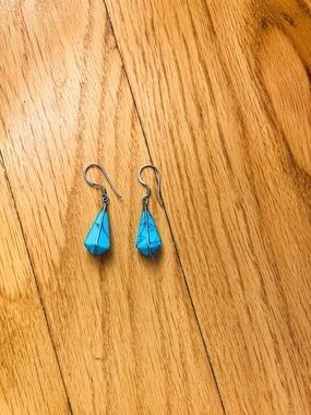 Turquoise Drop Earrings | Boho Southwestern Dangle | Minimalist Stone Jewelry